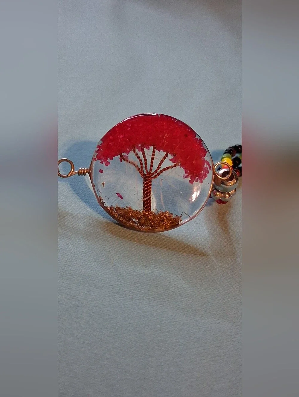 NEW! Red Tree of Life Glass Beaded Bracelet